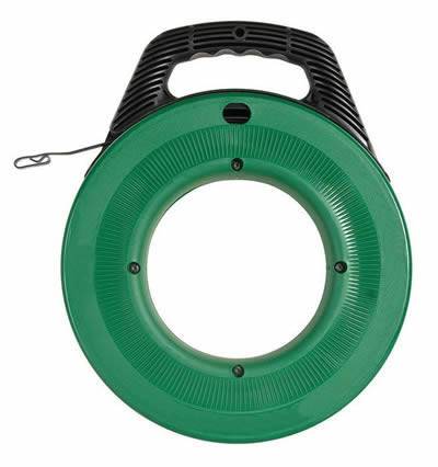 147FT Fiberglass Fish Tape Reel Puller Conduit Ducting Rodder Pulling Wire Cable 